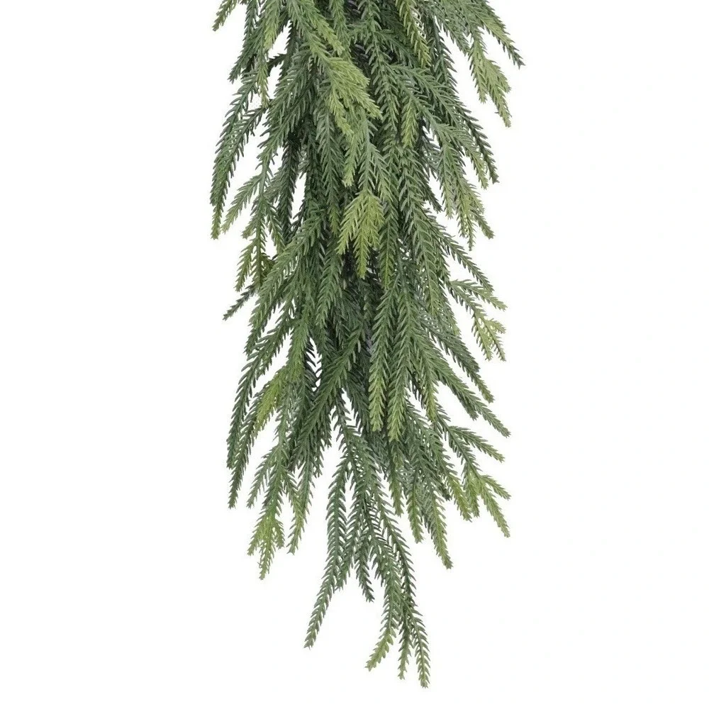 My Texas House 9ft Natural Feel Norfolk Christmas Garland Green